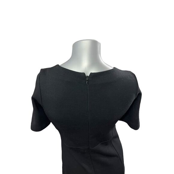 J. CREW Shift Dress Wool Women's 4 Black Stretch Half Sleeve Career Workwear - Picture 4 of 9